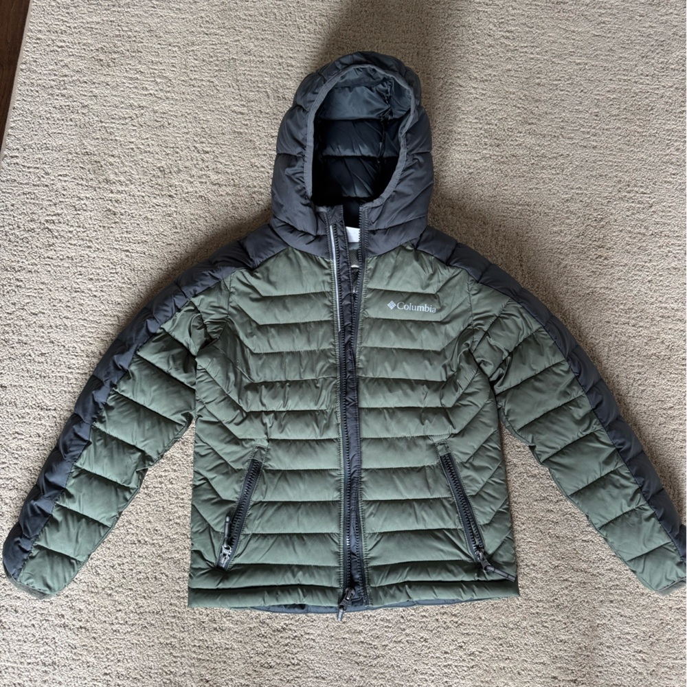 Columbia Kids Puffer Jacket - Green and Gray